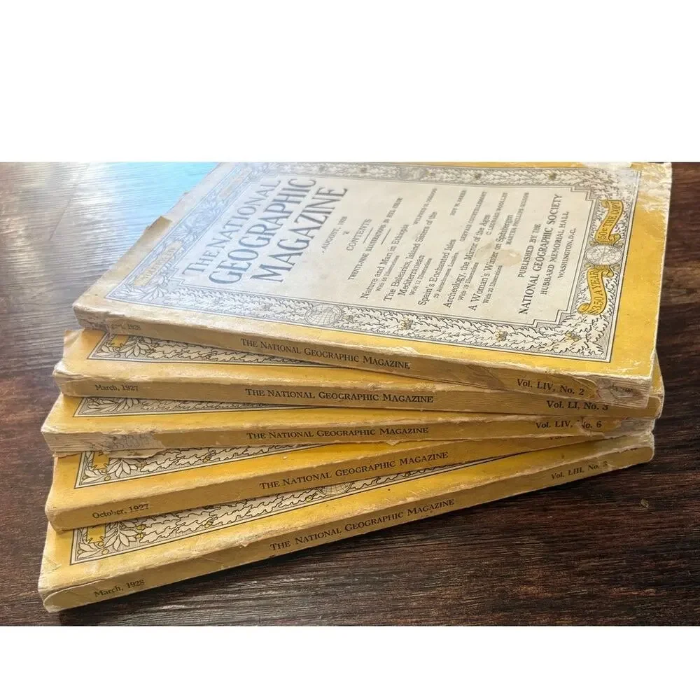 Vintage National Geographic Magazines Lot Of 5 1920S